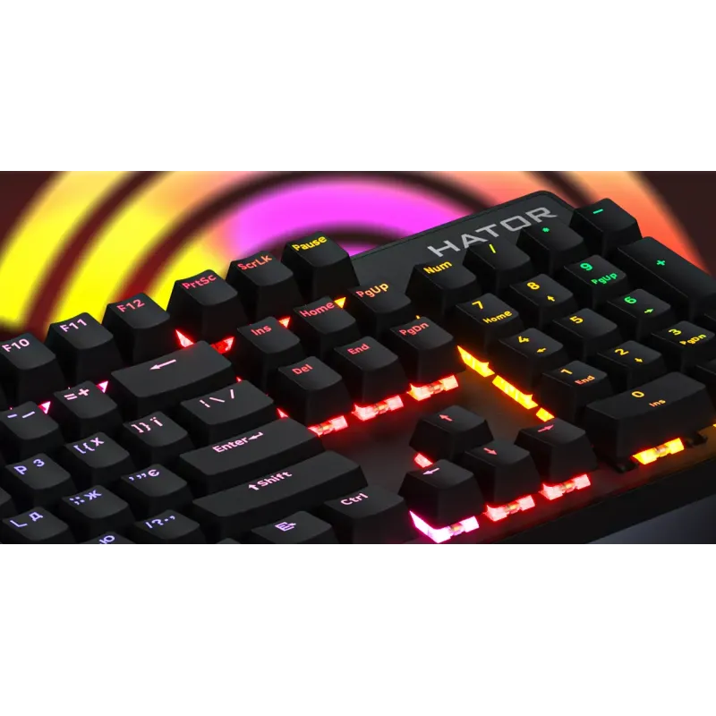 Клавіатура HATOR Icefall Mecha Rainbow Black (HTK104UA)