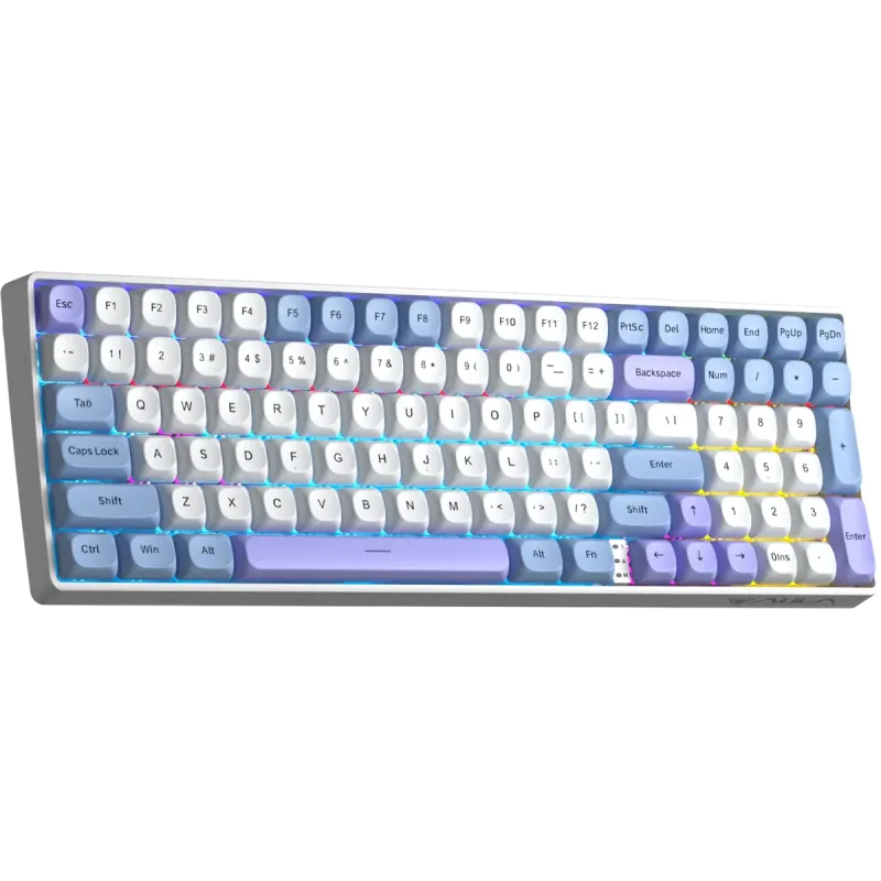 Клавиатура AULA S100 Pro RGB KRGD Red Switch Wireless White/Blue (6948391205762)