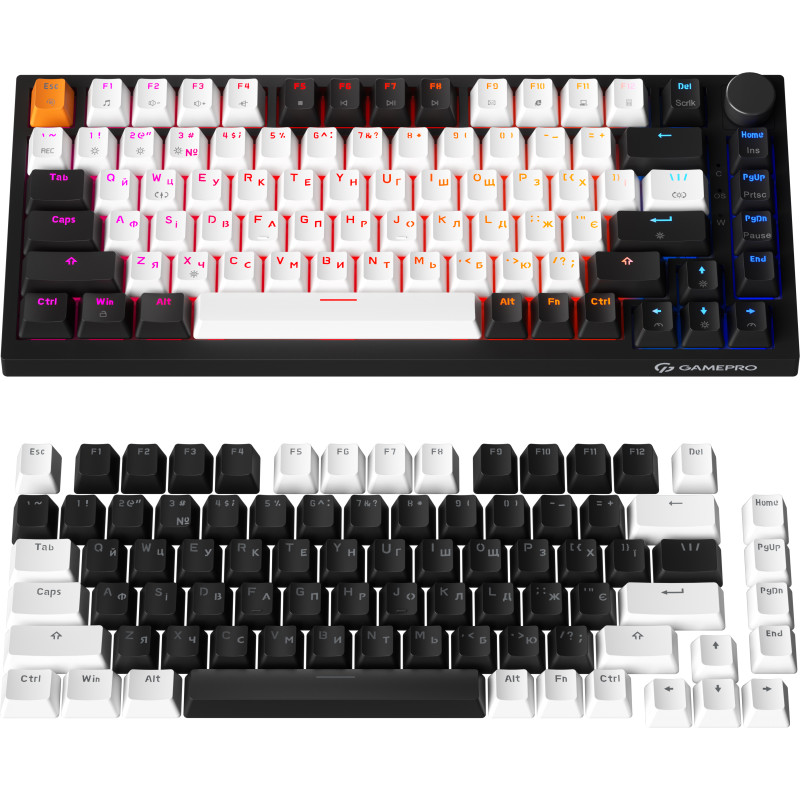 Клавіатура GamePro MK160 V2 Warden QLAB Sakura Black (MK160-V2-B-QS)