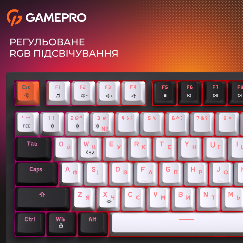 Клавіатура GamePro MK160 V2 Warden QLAB Sakura Black (MK160-V2-B-QS)