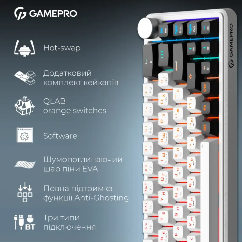 Клавиатура Gamepro MK210W Pro