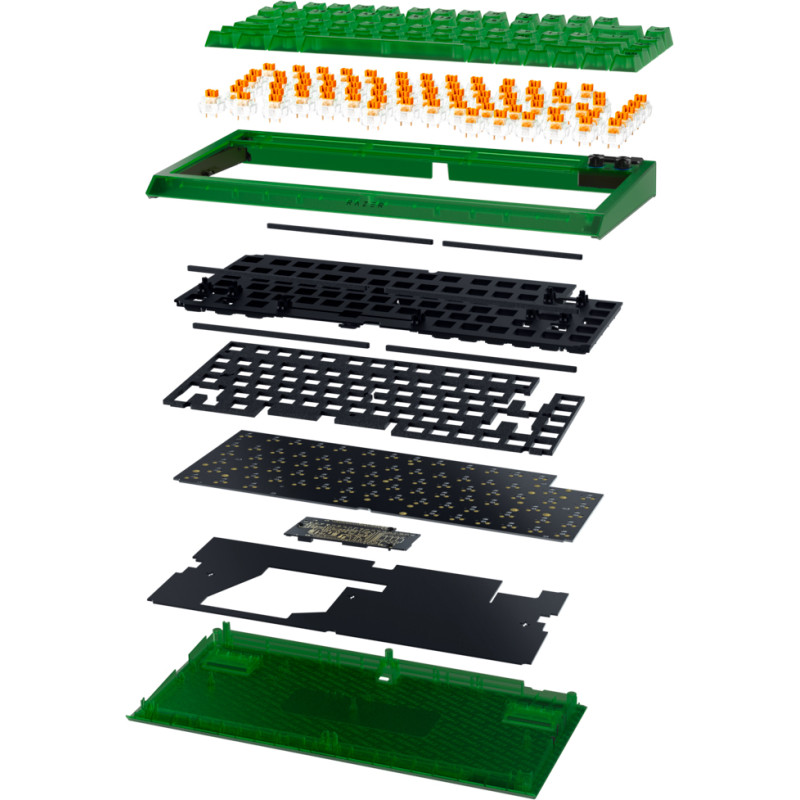 Клавіатура Razer BlackWidow V4 75% Phantom Green Edition (RZ03-05003300-R3M1)