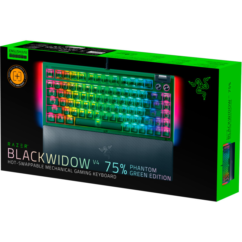 Клавіатура Razer BlackWidow V4 75% Phantom Green Edition (RZ03-05003300-R3M1)