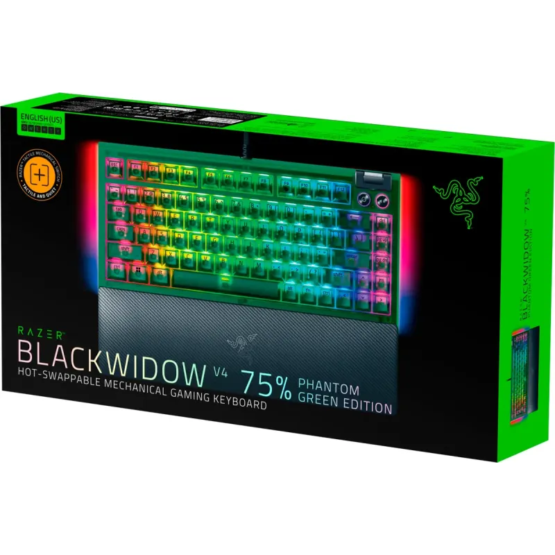 Клавиатура Razer BlackWidow V4 75% Phantom Green Edition (RZ03-05003300-R3M1)