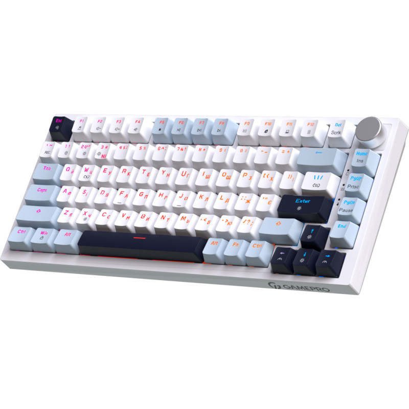 Клавіатура GamePro MK160 V2 Warden QLAB Sakura White (MK160-V2-BL-QS)