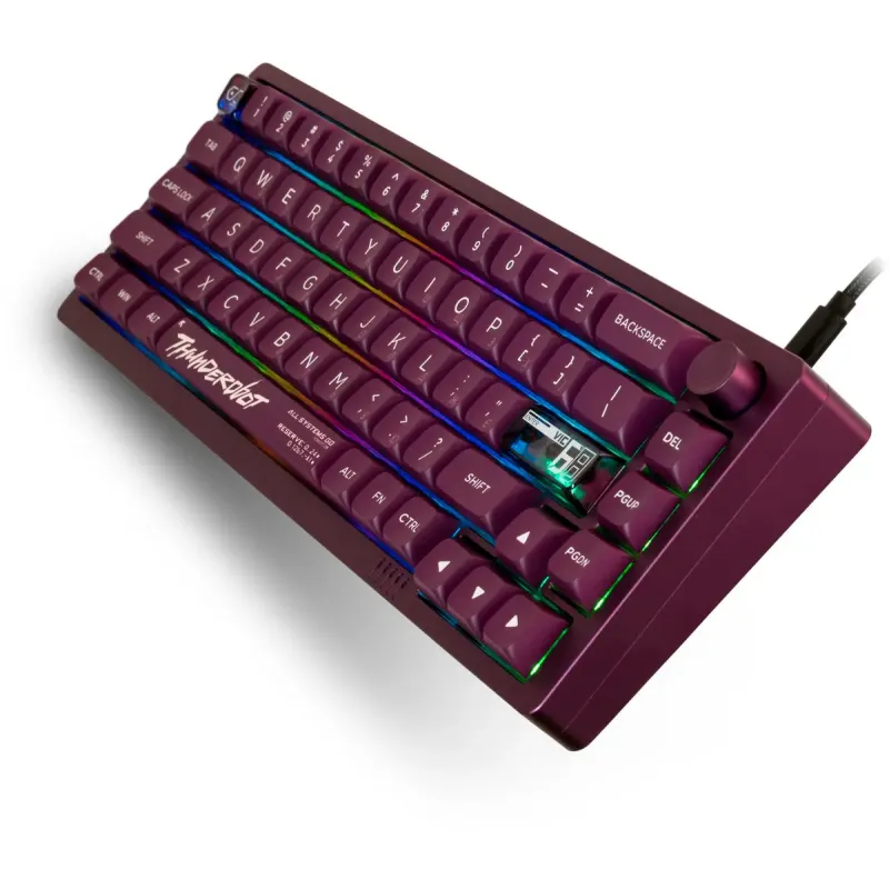 Клавиатура Thunderobot VIC68 Gateron Magnetic Jade Switch USB UA Purple (6932066317201)