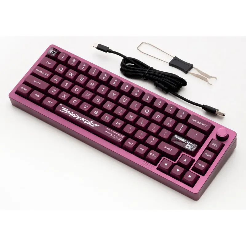 Клавиатура Thunderobot VIC68 Gateron Magnetic Jade Switch USB UA Purple (6932066317201)