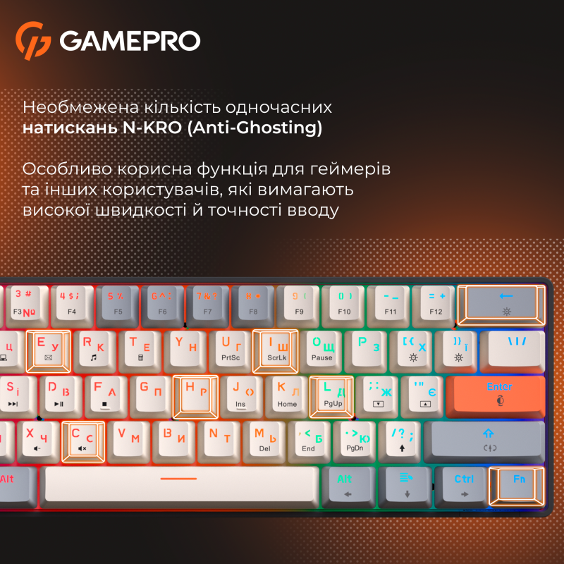 Клавіатура GamePro MK130 V2 Infinity QLAB Sakura Black (MK130-V2-B-QS)