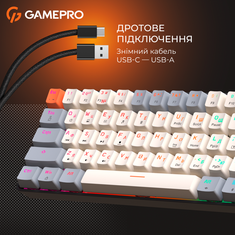 Клавіатура GamePro MK130 V2 Infinity QLAB Sakura Black (MK130-V2-B-QS)