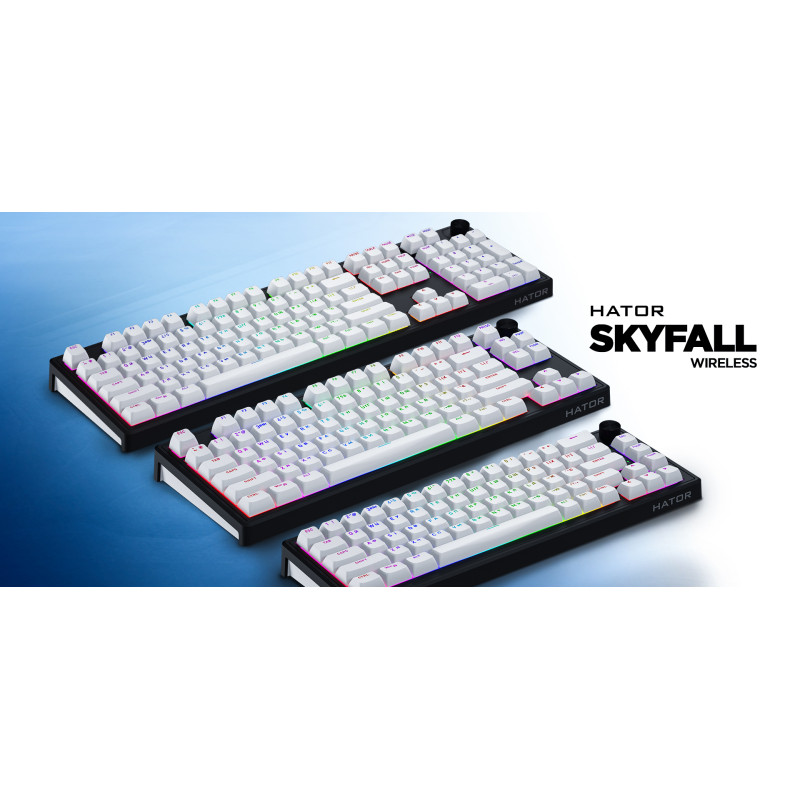 Клавіатура HATOR Skyfall 80 Wireless Black-White (HTK3180UA)
