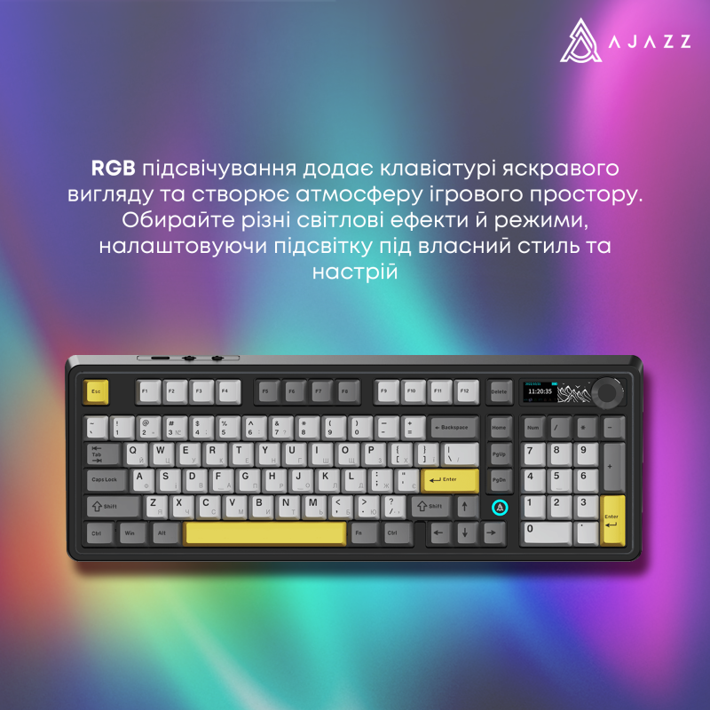 Клавіатура Ajazz AK980 V2 Maillard Switch Black (AK980-V2-M-BGY)