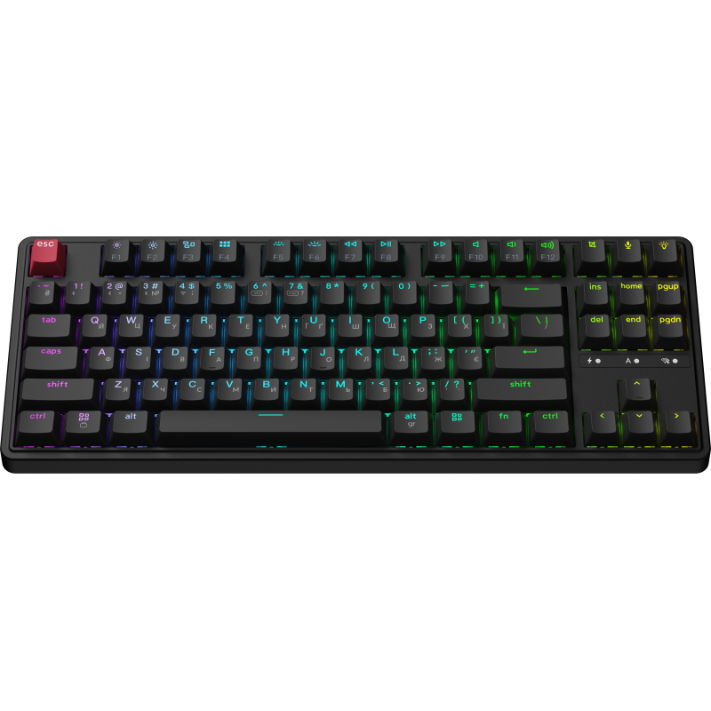 Клавіатура Keychron C3 Max Super Red Switch Black RGB (C3M-H1-UA)