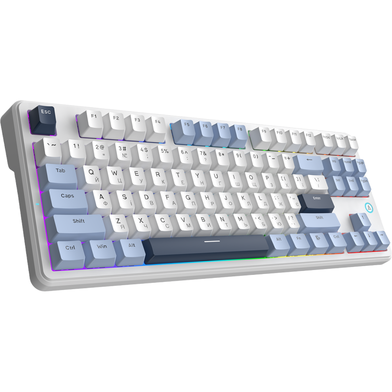 Клавиатура Ajazz AK870 V2 RGB Flying Fish Switch (AK870-V2-FF-BWB) White