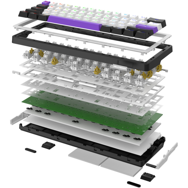 Клавіатура Hator Hellyberry HK60 White/Violet