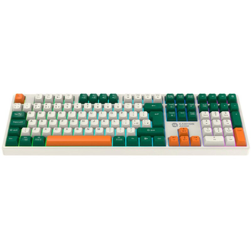 Клавіатура Canyon Shadder GKW-11 Brown Switches WL/BT/USB White (CND-SKBW11)