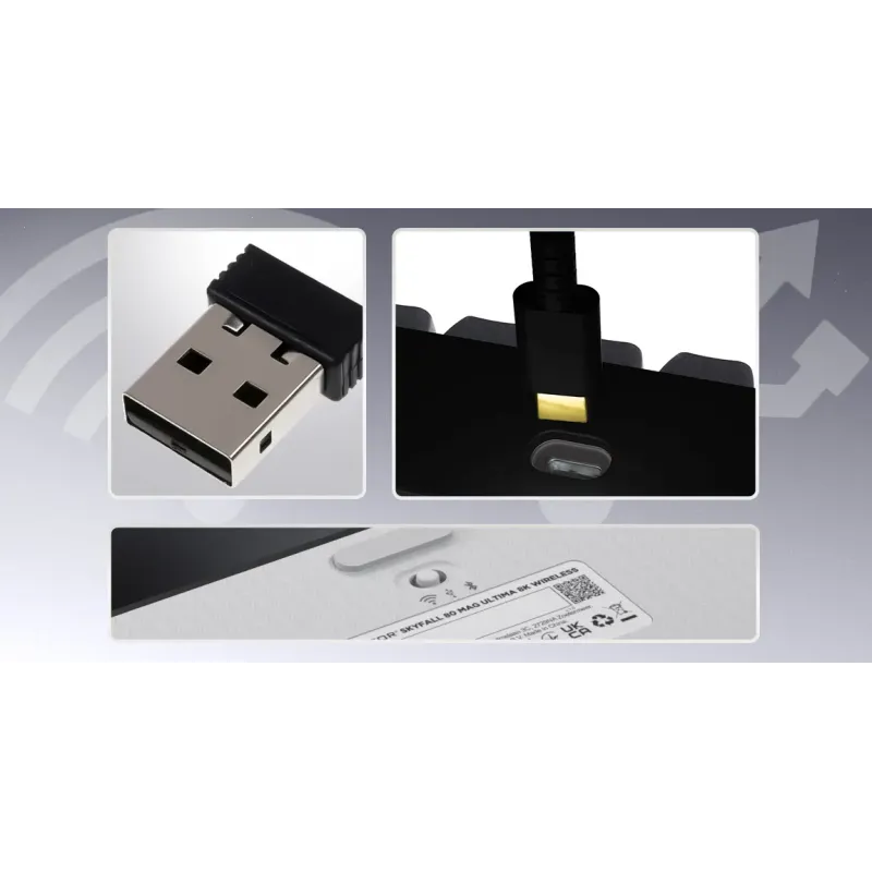 Клавиатура HATOR Skyfall 80 MAG ULTIMA 8K wireless white-black (HTK3880UA)