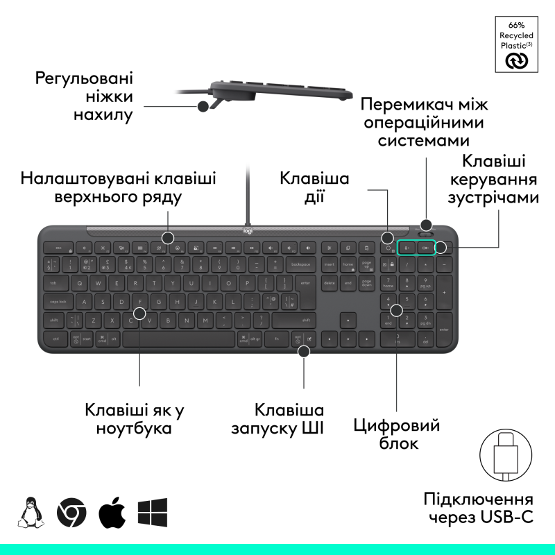 Logitech Signature Slim K620 USB Graphite (920-013333)