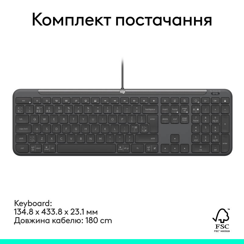 Logitech Signature Slim K620 USB Graphite (920-013333)