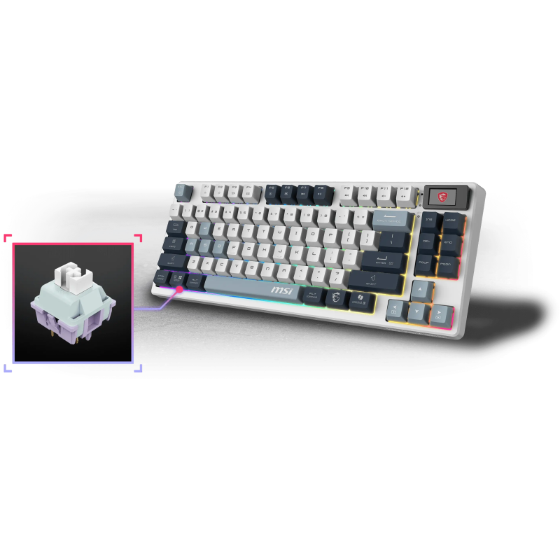 Клавиатура MSI FORGE GK600 TKL WIRELESS SKY (S11-43UAP01-HH9)