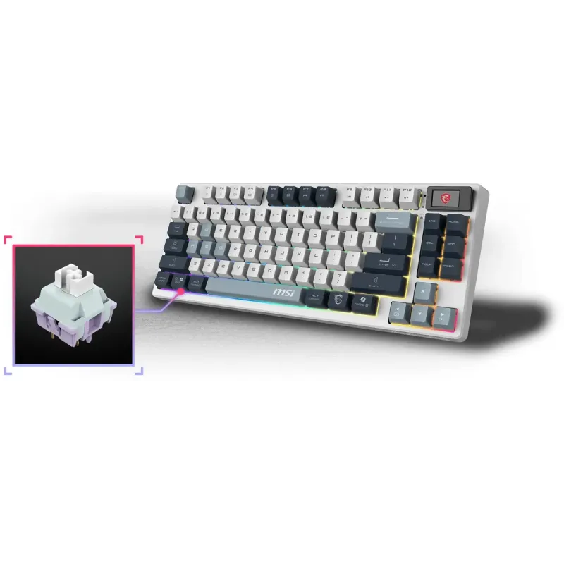 Клавіатура MSI FORGE GK600 TKL WIRELESS SKY (S11-43UAP01-HH9)