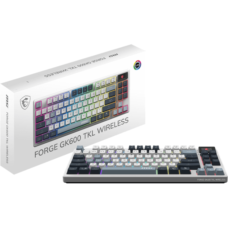 Клавиатура MSI FORGE GK600 TKL WIRELESS SKY (S11-43UAP01-HH9)