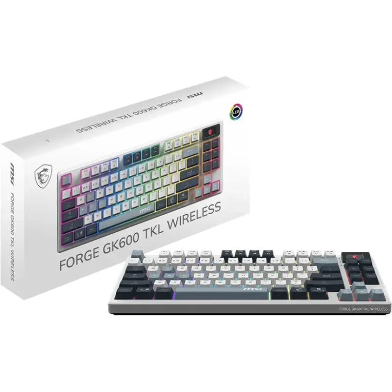 Клавіатура MSI FORGE GK600 TKL WIRELESS SKY (S11-43UAP01-HH9)