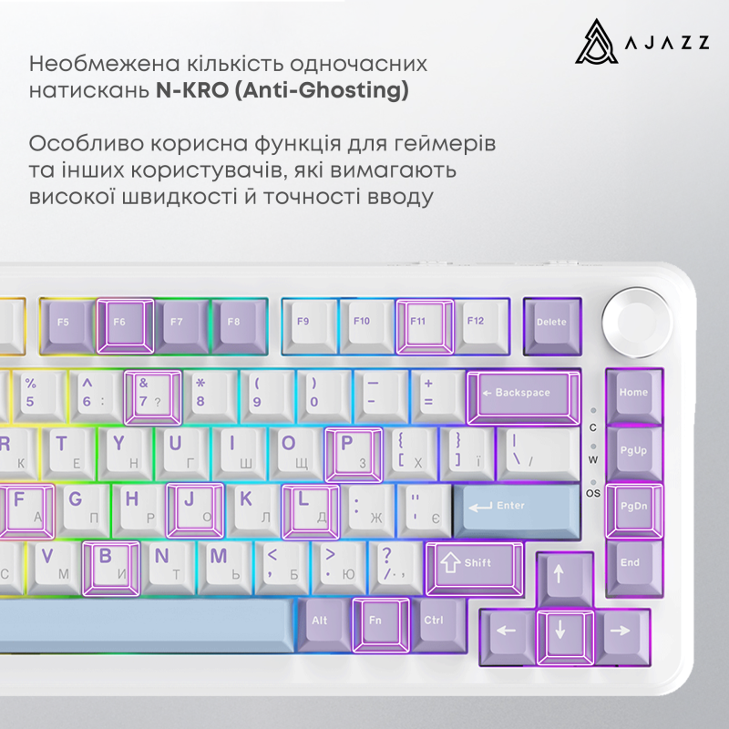 Ajazz AK820MAX-WM-PWB