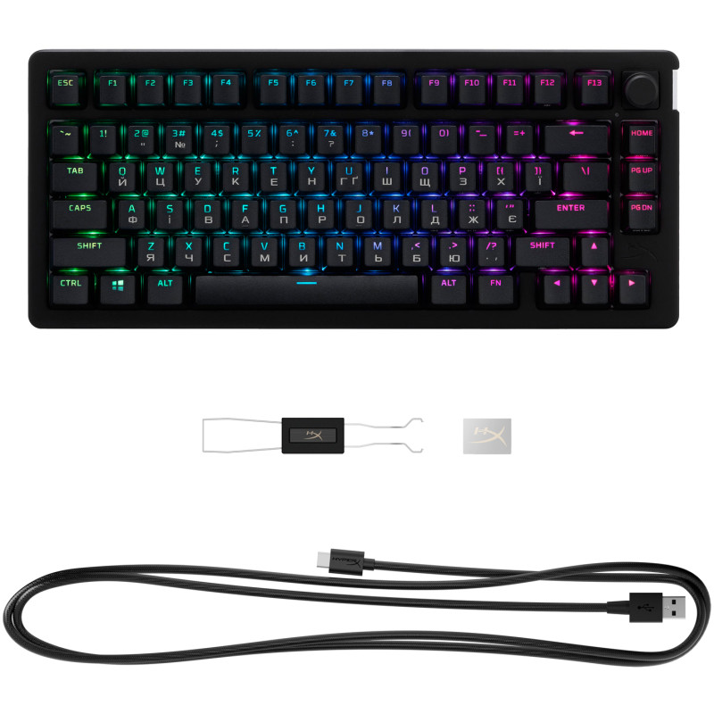 Клавіатура HyperX Alloy Rise 75 Black (91Y91AA)