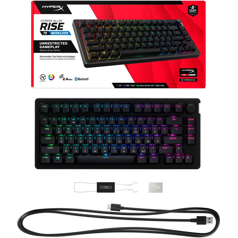 Клавіатура HyperX Alloy Rise 75 Black (91Y91AA)