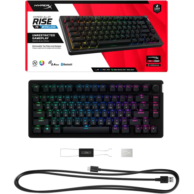 Клавіатура HyperX Alloy Rise 75 Black (91Y91AA)