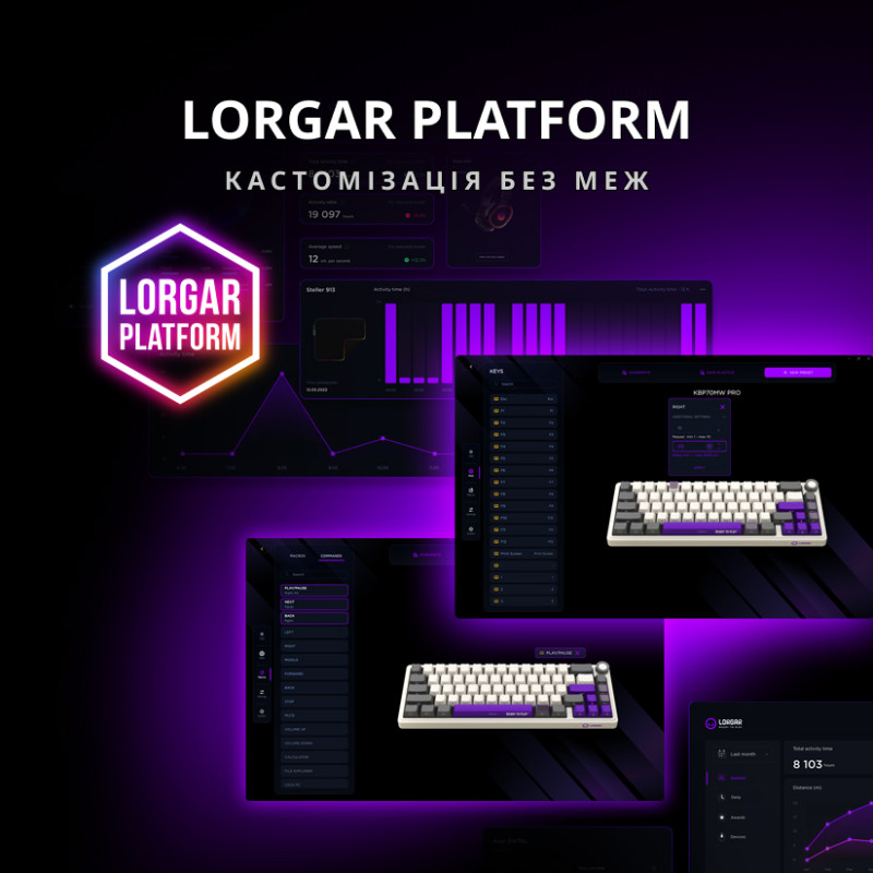 Lorgar KBP70MW Black-Red (LRG-KBP70MW-BK-US)