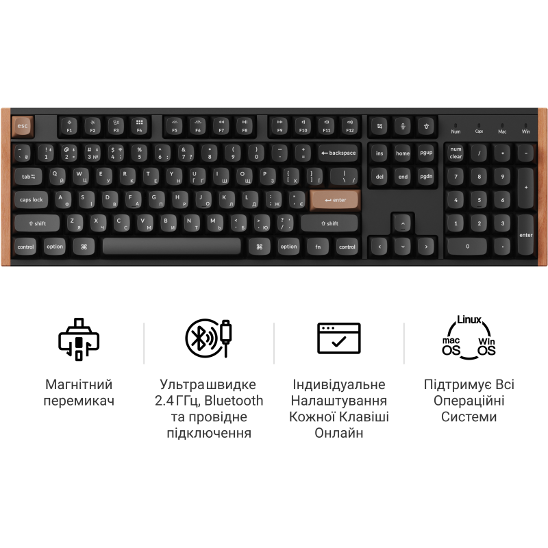 Клавиатура Keychron K10 HE Magnetic Switch Black RGB (K10H-F1-UA)