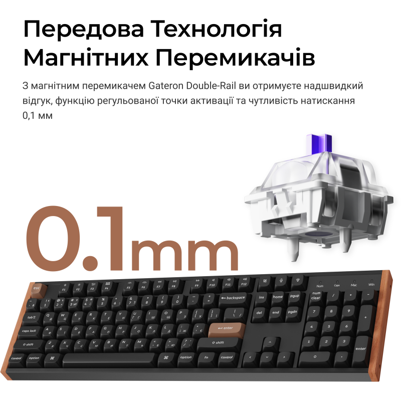 Клавиатура Keychron K10 HE Magnetic Switch Black RGB (K10H-F1-UA)