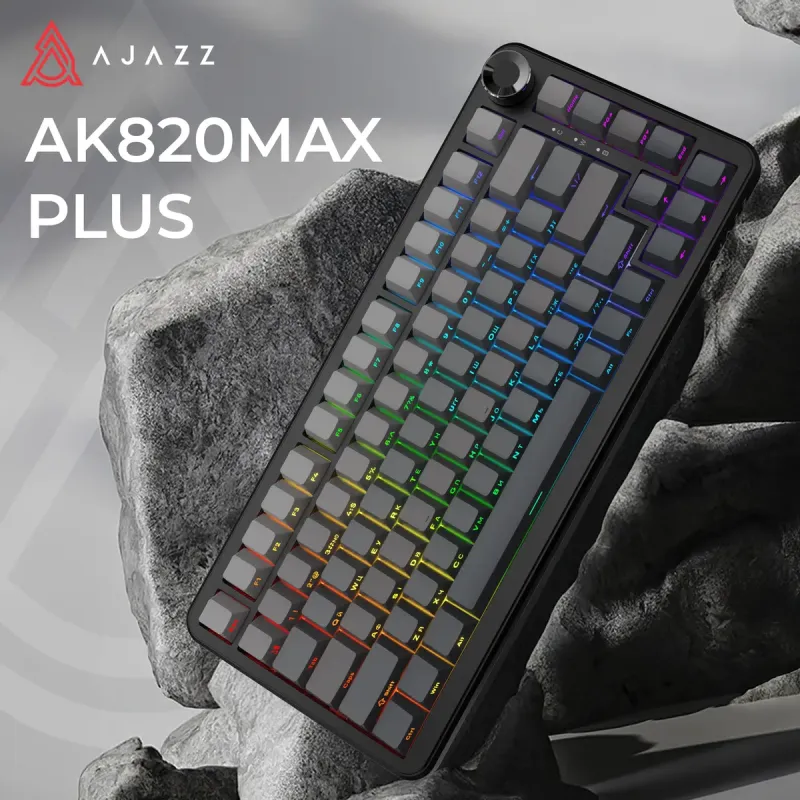 Клавиатура Ajazz AK820 MAX PLUS White Birch Switch Black Gradient (AK820-MAX-WB-S-G)