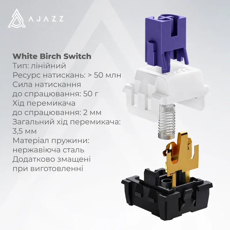 Клавиатура Ajazz AK820 MAX PLUS White Birch Switch Black Gradient (AK820-MAX-WB-S-G)