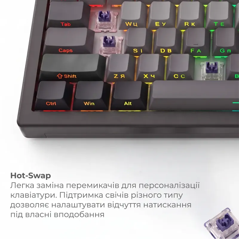 Клавиатура Ajazz AK820 MAX PLUS White Birch Switch Black Gradient (AK820-MAX-WB-S-G)