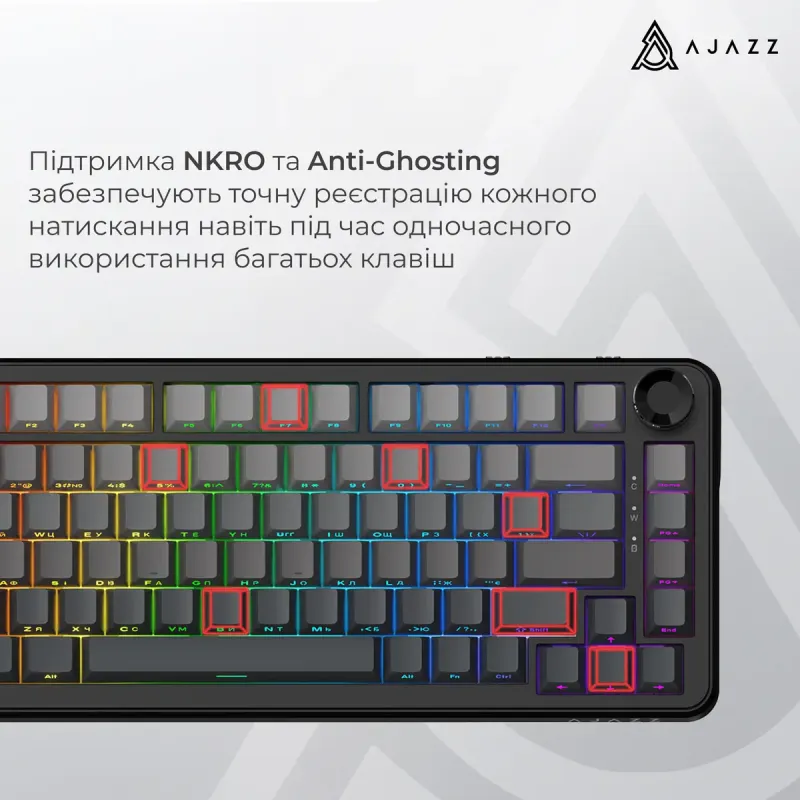 Клавиатура Ajazz AK820 MAX PLUS White Birch Switch Black Gradient (AK820-MAX-WB-S-G)