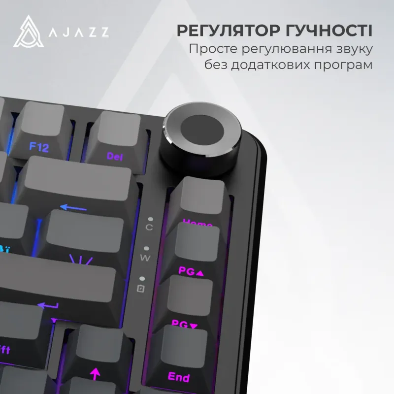 Клавиатура Ajazz AK820 MAX PLUS White Birch Switch Black Gradient (AK820-MAX-WB-S-G)