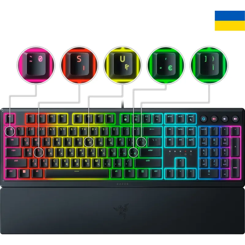 Клавіатура Razer Ornata V3 UKR (RZ03-04462100-R371)