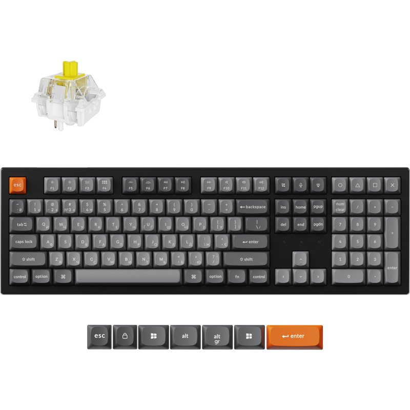 Клавиатура Keychron K10 Max Keychron Super Banana Switch Black RGB (K10M-H4-UA)