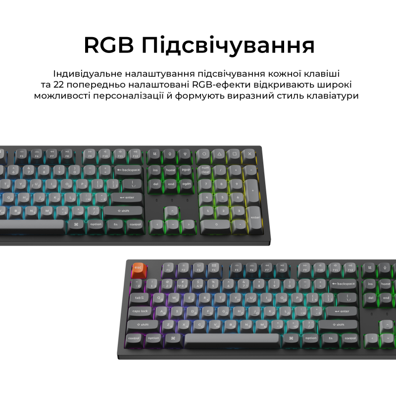 Клавиатура Keychron K10 Max Keychron Super Banana Switch Black RGB (K10M-H4-UA)
