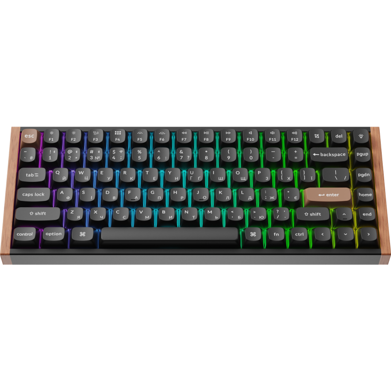Клавіатура Keychron K2HE Gateron Double-Rail Magnetic Nebula QMK RGB Black (K2H-F1-UA)