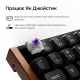 Клавіатура Keychron K2HE Gateron Double-Rail Magnetic Nebula QMK RGB Black (K2H-F1-UA)