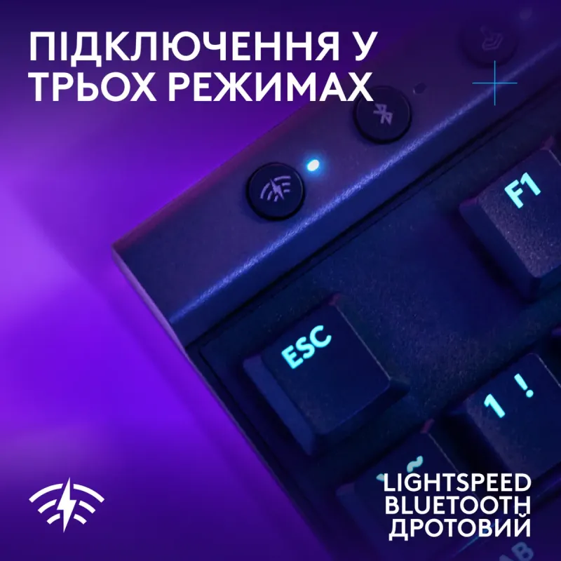 Клавіатура Logitech G515 LIGHTSPEED TKL Wireless Gaming Keyboard Black (920-014075)