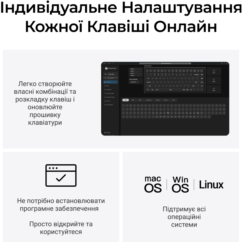 Клавіатура Keychron K3 Max 84 Key Gateron MX 2.0 Brown (K3M-H3-UA)