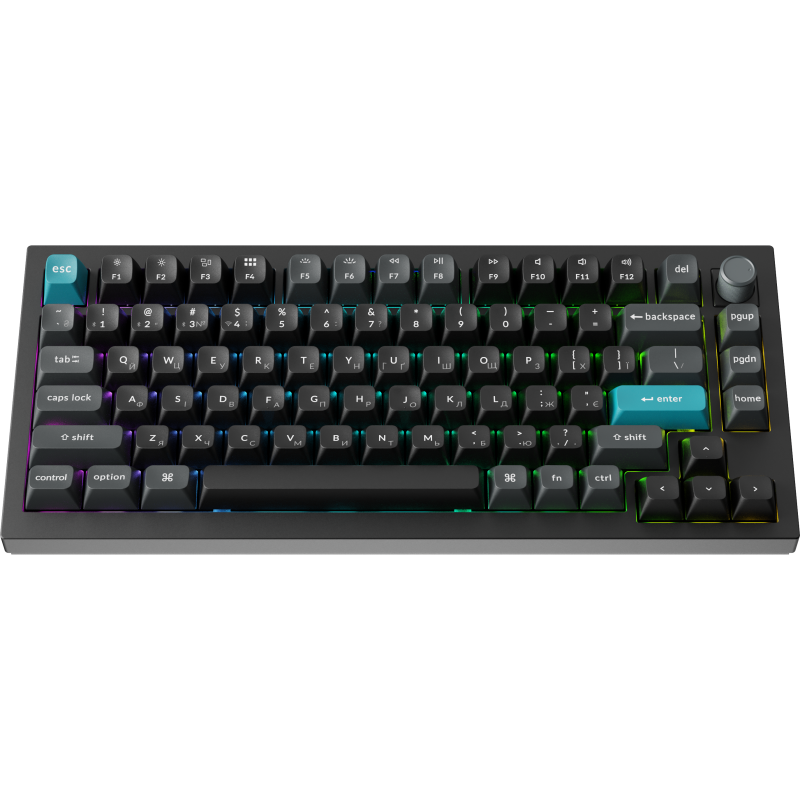Клавіатура Keychron Q1 Ultra Keychron Red Switch Black RGB (Q1U-M1-UA)