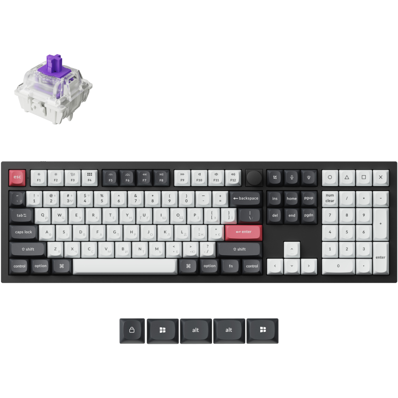 Клавіатура Keychron Q6 HE Magnetic Switch Black RGB (Q6H-M1-UA)
