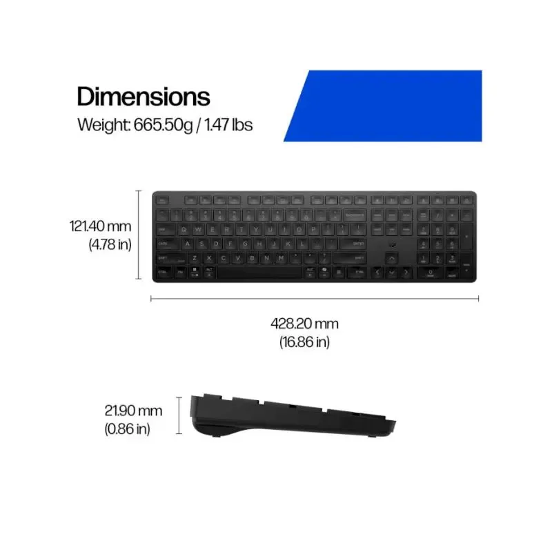 Клавиатура HP 490K Multi Device Dual-Mode UA Black (BD5F4AA)