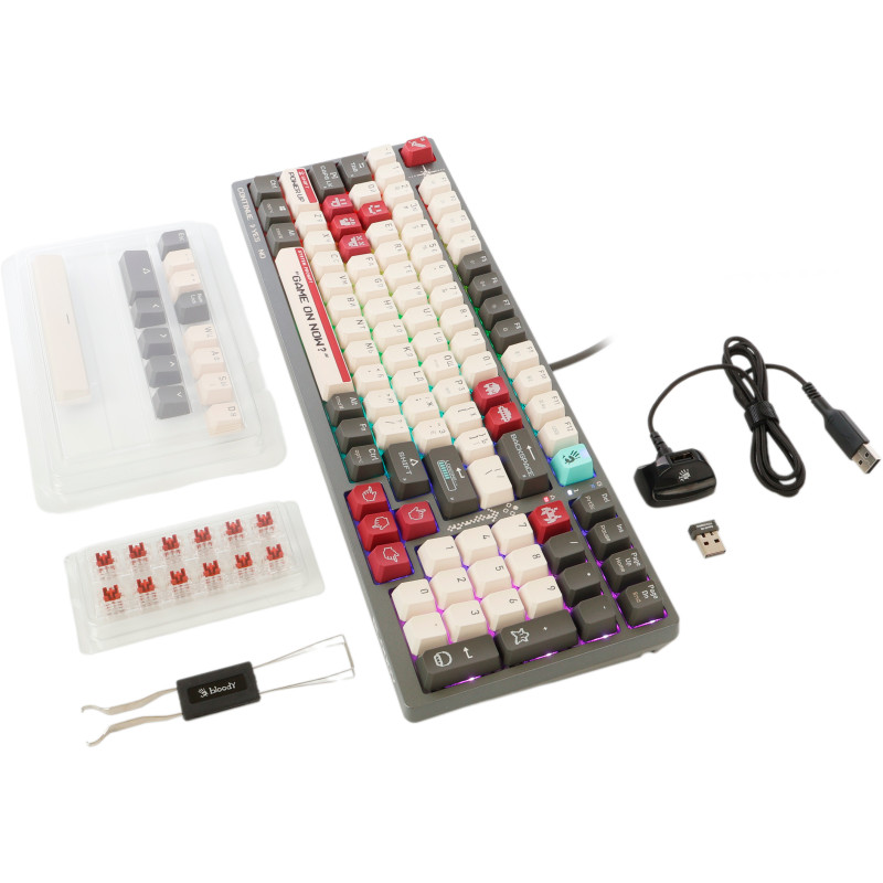 Клавіатура Bloody WS98 (Pixels Red)