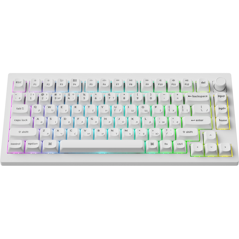 Клавіатура Keychron V1 Ultra Keychron Red Switch White RGB (V1U-F1-UA)